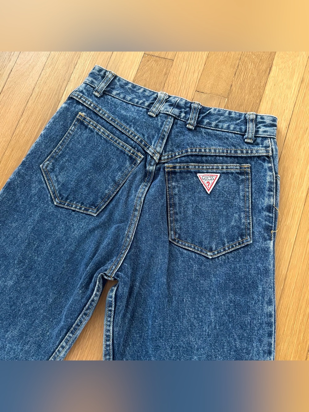 Vintage 1980s Georges Marciano for Guess Jeans Womens 31 High Waisted Acid Wash